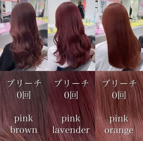 Raspberry Auburn Hair, Red Pink Brown Hair, Pink Lavender Brown Hair, Lavender Red Hair, Red Lavender Hair, Raspberry Brown Hair, Pastel Red Hair, Wine Brown Hair, Pink Lavender Hair