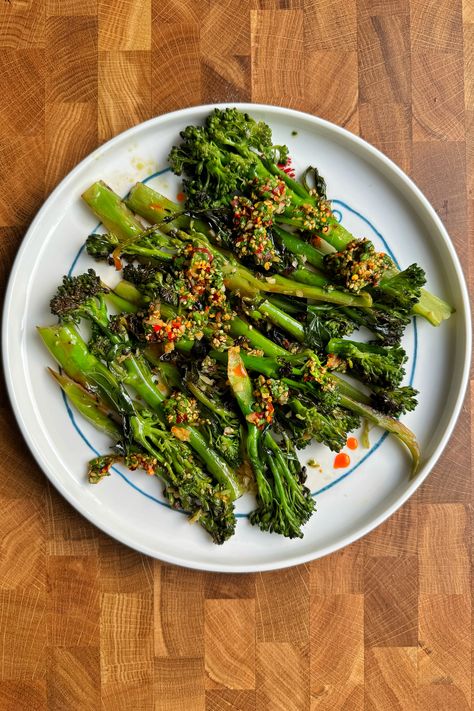 Stir-Fried Broccolini (My Favourite Version) | Myriad Recipes Brocollini Recipes, Broccolini Recipes, Broccolini Recipe, Goat Cheese Pasta, Spinach Curry, Vegan Fish, Flavorful Vegetables, Sweet Potato Recipes, Chicken Thigh Recipes