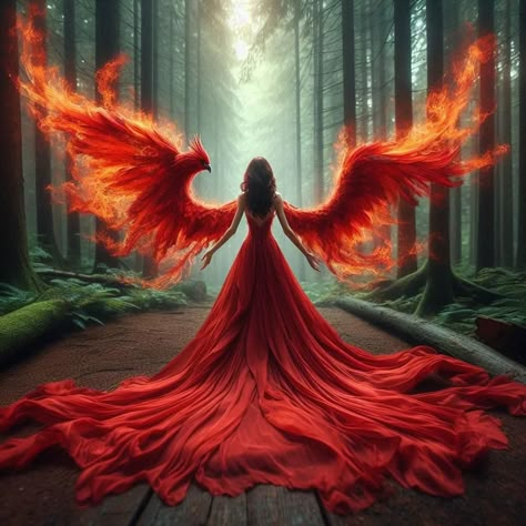 Phoenix Goddess, Power Pictures, Fire Princess, Fire Goddess, Twin Flame Art, Dragon Tattoo For Women, Lion Photography, Lily Potter, Surreal Artwork