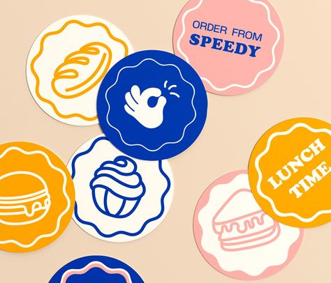 Food delivery app :: Behance Sticker Food Design, Food Market Design, Food Delivery Design, Bakery Logo Ideas, Food Delivery Logo, App Branding, Delivery Logo, Habbo Hotel, Car Advertising Design