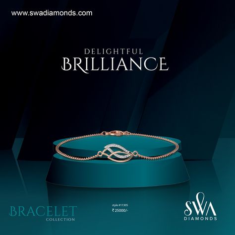 Adorn your wrist with an exquisite stone-studded bracelet from Swa's wide range of collections, because you deserve to shine. ⁠ ⁠ #swadiamonds #Bracelet #shine #flyhigh #diamondrings #brandnew #newcollection #featurethis #india #ondemand #sales⁠ Bracelet Creative Ads, Swa Diamonds, Jewellery Poster, Jewellery Ads, Jewelry Shoot, Studded Bracelet, Instagram Design Creative, Jewelry Product Shots, Banner Ideas