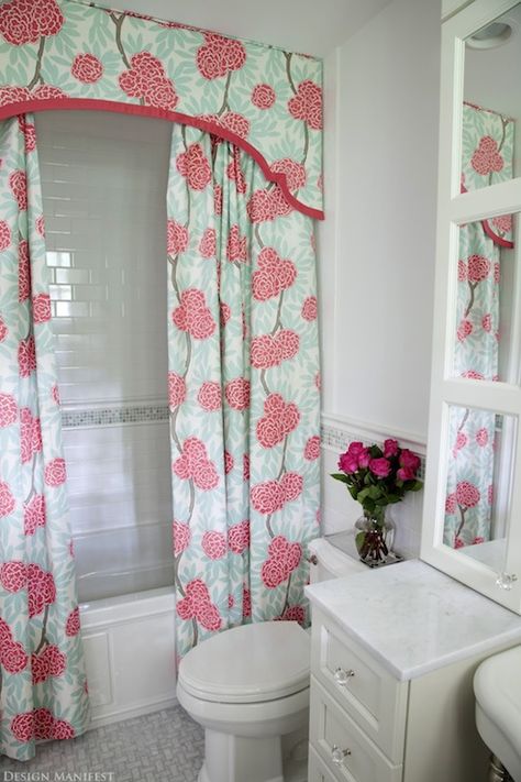 Fancy Shower Curtains, Shower Curtain With Valance, Girls Shower Curtain, Elegant Shower Curtains, Cute Shower Curtains, Shower Curtain Ideas, Shower Style, Cool Shower Curtains, Contemporary Shower