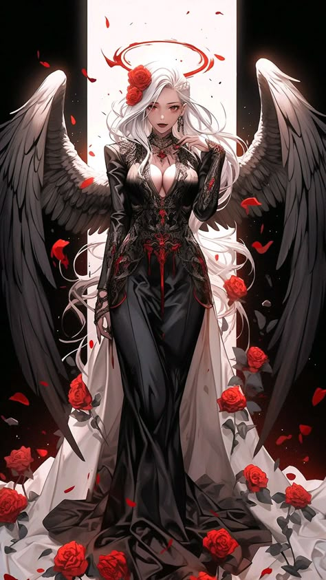 Anime Fallen Angel, Cloud City, Queen Anime, Manga Drawing Tutorials, Gothic Fantasy Art, Female Character Concept, Colorful World, Anime Angel, Female Character Design