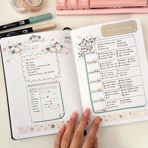 Bullet Journal Spread Ideas, April Bullet Journal, March Bullet Journal, Bullet Journal Spreads, Bullet Journal Ideas Templates, Bullet Journal Notes, Bulletin Journal Ideas, Bullet Planner, Journal Spreads