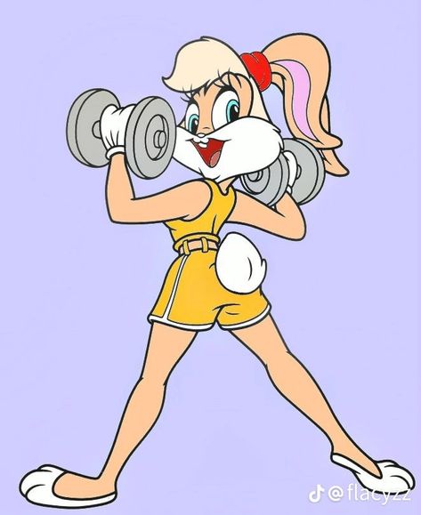 Hello Kitty Mamadadisima, Lola Bunny Art, Lola Bunny Cartoon, Bugs And Lola, Gym Bunny, Lola Bunny, Bull Tattoos, Gym Art, Cartoon Clip