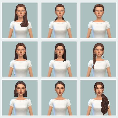 Favorite 'Clean Girl' CAS Hairs Sims 4 Content, Cc Video, Build Inspiration, Clean Hair, Cc Finds, Sims Mods, Clean Girl, Sims 4 Mods, Sims Cc