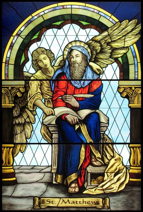 Traditional Stained Glass Windows — Bovard Studio, Inc. Catholic Church Stained Glass, St Mathew, Painting On Glass Windows, St Matthew, Stained Glass Windows Church, Saint Matthew, Stained Glass Church, Stained Glass Angel, 21 September