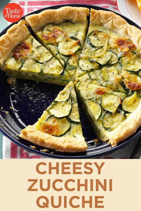 Cheesy Zucchini Quiche, Zuchinni Quiche, Zucchini Quiche Recipes, Zucchini Quiche, Zucchini Cheese, Zucchini Pie, Quiche Recipes Easy, Confort Food, Cheesy Zucchini