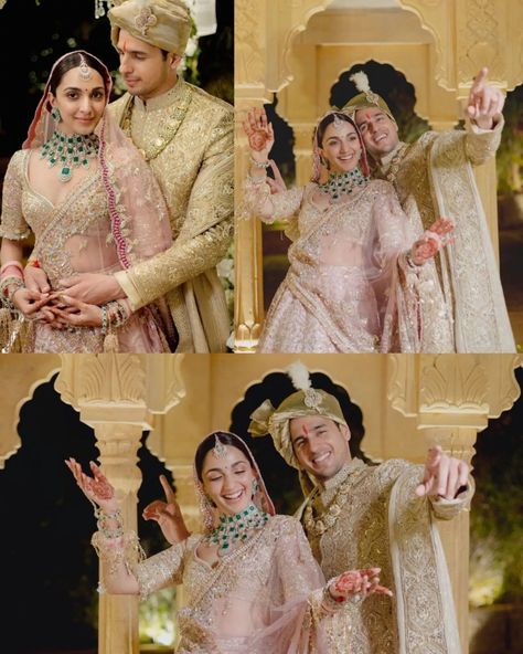 Photoshoot Lehenga, Sid Kiara, Best Indian Wedding Dresses, Wedding Collage, Indian Bridesmaid Dresses, Groom Photoshoot, Sidharth Malhotra, Indian Bride Outfits, Indian Wedding Photography Poses