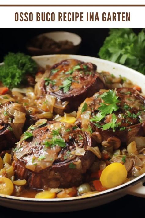 Last Updated on July 5, 2023 Ina Garten’s osso buco is a classic Italian dish made with veal shanks cooked in stock. This dish is sure to impress your guests with its tender, succulent texture and deep flavors. It’s a great main course for any dinner party or special occasion. In this guide, we’re going ... Read more Ina Garten Beef Bourguignon Recipe, Ina Beef Bourguignon, Ina Garden Beef Bourginion, Oso Bucco Recipe, Beef Osso Bucco Recipe Oven, Oso Bucco, Ina Garten’s Beef Bourguignon, Osso Bucco Recipe, Osso Buco Recipe