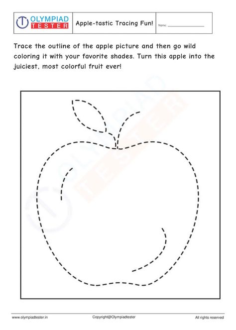 Apple Tracing Fun ! Lkg Worksheets, Math Olympiad, September Themes, Alphabet Phonics, The Worksheet, Online Puzzles, Word Search Puzzles, Sample Paper, Kindergarten Science