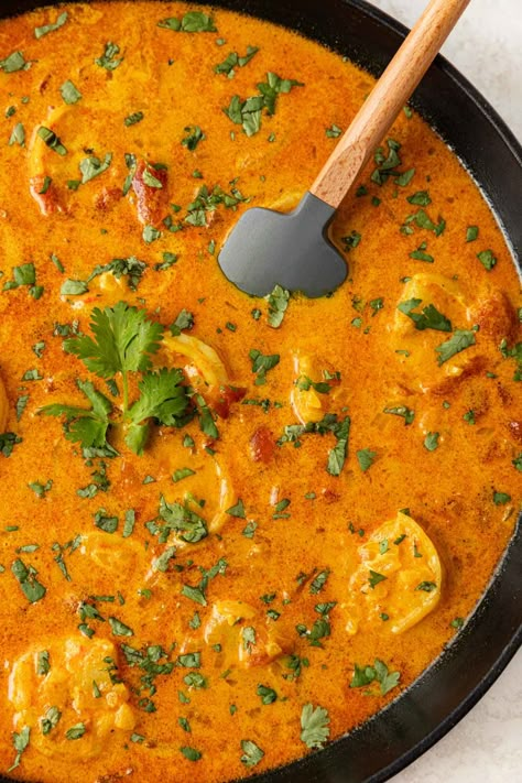 Chicken And Shrimp Curry Recipe, Coconut Tomato Curry, Shrimps Curry Recipe, Shrimp Coconut Curry Recipe, Indian Shrimp Curry Recipe, Shrimp Curry Soup Coconut Milk, Spicy Shrimp Curry, Coconut Shrimp Curry Indian, Shrimp Indian Curry