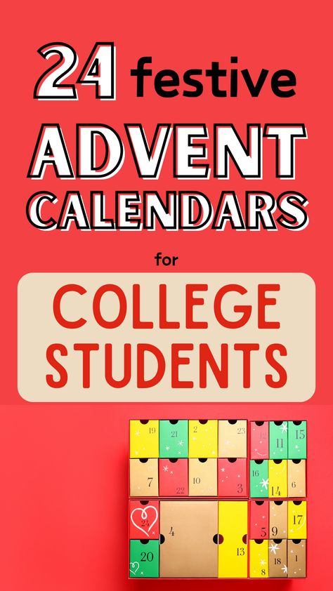 Christmas Gift Advent Calendar, Ideas To Put In An Advent Calendar, College Student Advent Calendar, Advent Calendar Fillers For College Students, Advent Calendar Gifts For Teens, College Advent Calendar, Advent Calendar For College Students, Food Advent Calendar, Advent Calendar Ideas For College Students