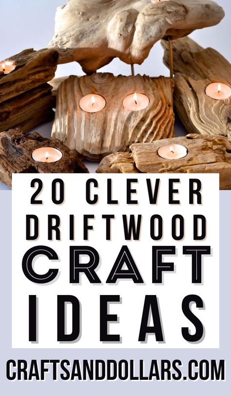 Driftwood Stump Ideas, Drift Wood Crafts Ideas, Driftwood Art Ideas Diy Projects, Driftwood Frames Ideas, Driftwood Keychain Ideas, Things To Do With Driftwood, How To Make Driftwood Diy, Drift Wood Crafts Diy, Small Driftwood Ideas