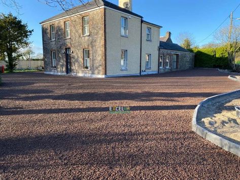 New Project: Tar and Chip Driveway in Blarney, Co. Cork - Take a look at this driveway transformation that took place in Blarney, Co. Cork. For this driveway, the customer’s surface of choice has been hot bitumen tar and chip. - https://www.exceldriveways.ie/completed-work/tar-and-chip-driveway-in-blarney-co-cork/ Tar And Chip Driveway, Cork City, Driveway, Cork, Chips, House Styles