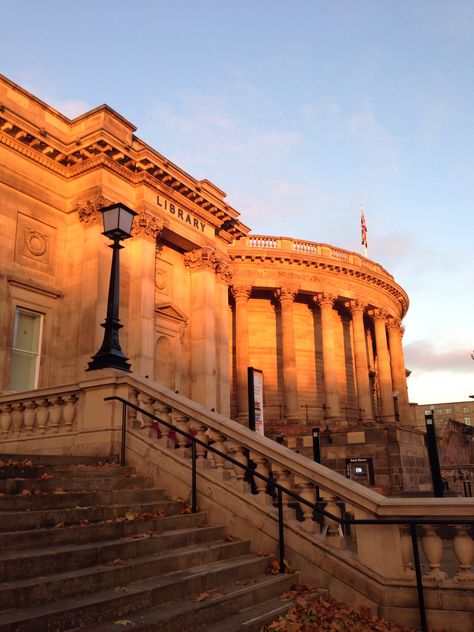 Liverpool Central Library Liverpool Library, Liverpool Central Library, Liverpool Architecture, St Georges Hall, Liverpool Home, Central Library, Neoclassical Architecture, Liverpool City, Baroque Design