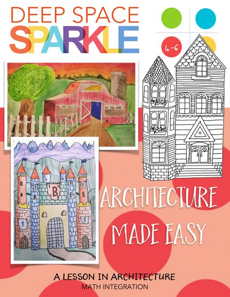 Architecture Made Easy: How to draw a castle, barn and victorian home Drawing Buildings, Easy Lesson Plans, Deep Space Sparkle, 4th Grade Art, 5th Grade Art, Easy Lessons, Art Resources, Elementary Art Projects, Victorian Home