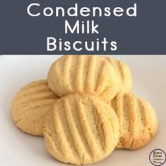 Condensed Milk Biscuits, Milk Biscuits, Condensed Milk Recipes, Milk Cookies, Biscuit Cookies, Creative Learning, Milk Recipes, Tea Cakes, Biscuit Recipe