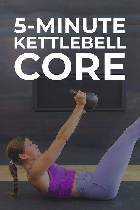 Strengthen and define the core with these five efficient KETTLEBELL AB EXERCISES! Strength, definition, power and control - get it all with this kettlebell ab workout. Five of the best kettlebell exercises for abs are combined in an engaging no-repeats format to challenge the core from all angles. This quick and intense kettlebell workout builds muscle in the entire core, including the upper abs, lower abs, obliques, lower back and glutes. Kettlebell Ab Exercises, Ab Workout Video, Kettlebell Core Workout, Strength Definition, Kettlebell Ab Workout, Kettlebell Core, Kettlebell Workouts For Women, Best Kettlebell Exercises, Kettlebell Abs