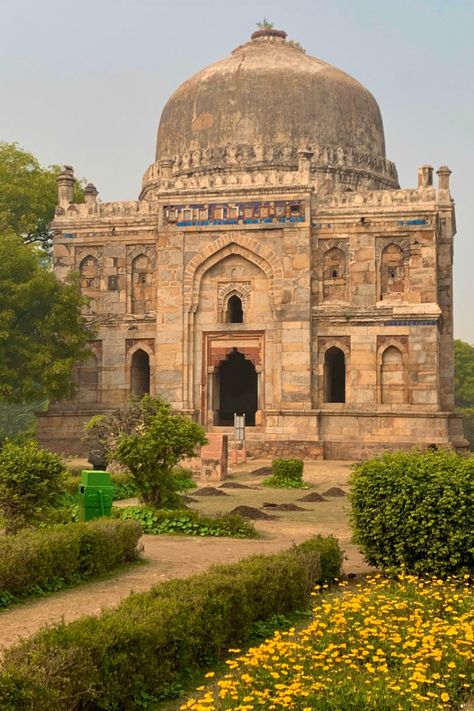 Lodhi Garden or Lodi Garden in Delhi named after the Lodi dynasty, which ruled Delhi in the 15th and 16th centuries. Numerous historical monuments located within its premises. These include the tombs of Mohammed Shah and Sikander Lodi the ruler of the Delhi Sultanate. The monuments situated in Lodi Garden are great examples of Indo-Islamic architecture 😇 🥰 Delhi Historical Places, Indo Islamic Architecture, Lodi Garden, Delhi Architecture, Lodhi Garden, Delhi Sultanate, Famous Monuments, Indian Architecture, Historical Monuments