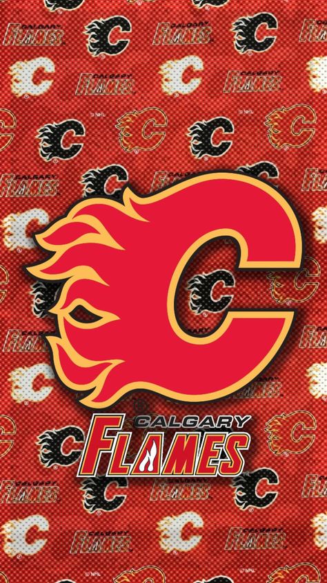 Flames Wallpaper, Calgary Flames Hockey, Nhl Wallpaper, Hockey Logos, Team Wallpaper, Calgary Flames, Hockey Fans, Montreal Canadiens, Chicago Blackhawks