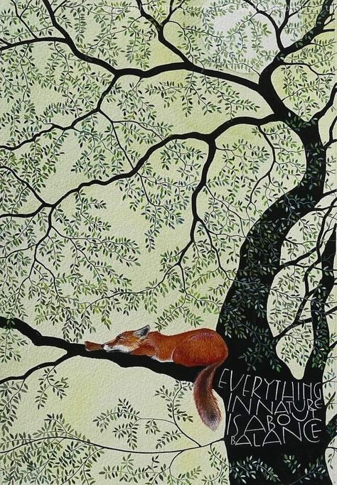 Art Fox, Illustration Nature, Drawing Eyes, Trendy Tree, 수채화 그림, Tree Illustration, Art Et Illustration, Fox Art, Nature Tree