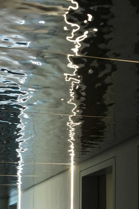 sir joan hotel ceiling, sir joan hotel, hotel, water, reflection, wet, rain, river, light, flood, ocean, storm, lake, desktop, sea Dark Blue Bar, F1 Academy, Tattoo Abstract, Mirror Ceiling, Ceiling Treatments, Water Ripples, Metal Ceiling, Light Design, Light Installation