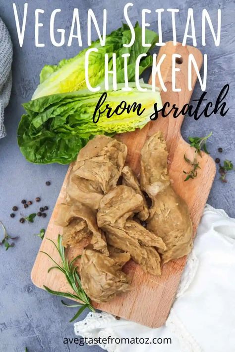 Vegan Seitan Chicken - Seitan Chicken, Vegan Seitan, Vegetarian Meat, Vital Wheat Gluten, Meat Alternatives, Porcini Mushrooms, Chicken Spices, Seitan, Stir Fries