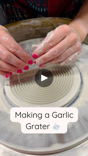 8.1K views · 243 reactions | I’m a big fan of garlic 🧄, so when I saw a garlic grater pop up on my feed I knew I wanted to make one of my own!

It took a bit of searching 🔎, and some trial and error, but I found a tool that I’m happy with and gives me a texture that will grate the garlic quickly with minimal effort 👌 
.
.
.
.
.
#ceramics #clay #pottery #art #garlic #grate #shred | Ceramics | Kali J & LiTTiE · Yeah I Like It Garlic Grater Plate Diy, Pottery Garlic Grater, Garlic Grater Pottery, Ceramic Garlic Grater, Garlic Grater Plate, Garlic Grater, Clay Inspo, Pottery Projects, Trial And Error