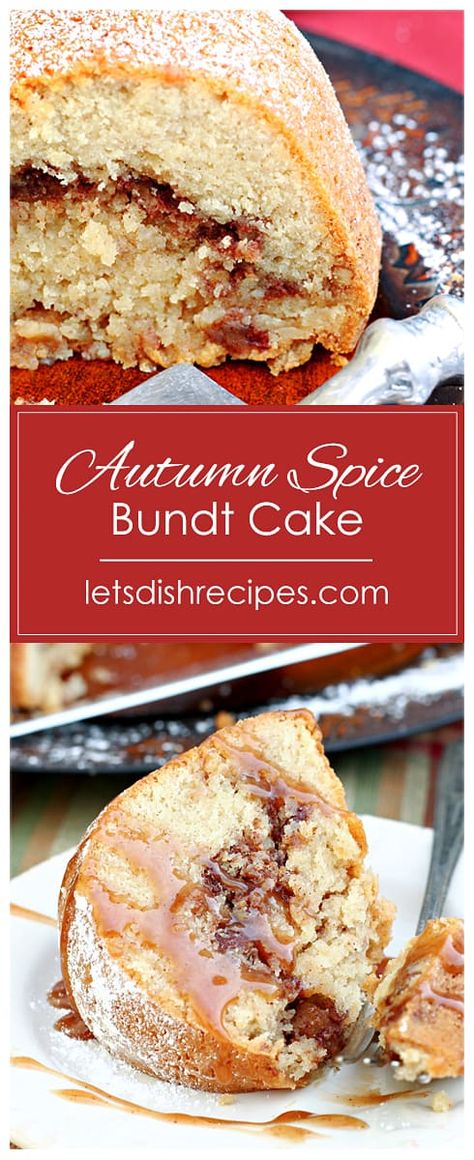 Autumn Spice Bundt Cake — Let's Dish Recipes Spice Bundt Cake, Delicious Muffins, Bundt Cake Recipe, Sour Cream Coffee Cake, Cakes Recipes, Bundt Cakes Recipes, Fall Spices, Dump Cake, Bundt Cakes