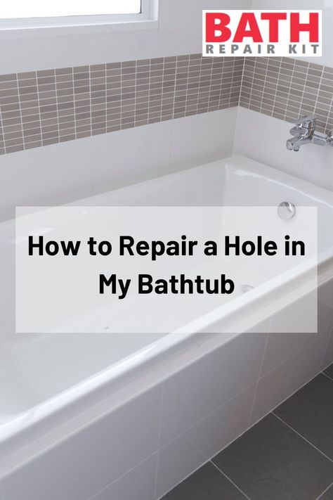 Repairing a hole in your bathtub is a straightforward task with our Bath Repair Kit, offering a cost-effective solution without further damaging your bath. Learn more about “How to repair a hole in my bathtub” in this blog here. Bathtub Repair, Shower Repair, Drop In Tub, Patch Hole, Bathtub Tile, Waterproof Paint, Cast Iron Tub, Laundry Tubs, Steel Tub