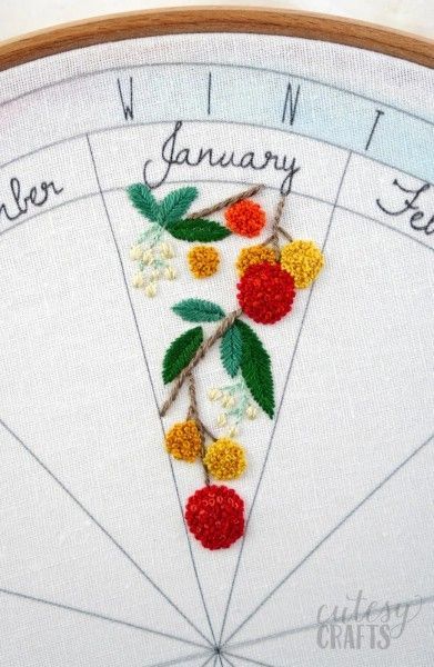 Are you familiar with a Phenology Wheel? A phenology wheel is a circular journal or calendar that encourages a routine of Earth observation where you live. Embroidery is the new tie-dye. Let's get a hobby for adults, but make it cool. Take a look at these embroidery designs, crafts and ideas! These Embroidery crafts for adults include free embroidery patterns, simple embroidery, and more. #adultcrafts #hobbies #Embroidery Phenology Wheel, Rose Embroidery Pattern, Strawberry Tree, French Knot Stitch, January Crafts, Embroidery Crafts, Tree Embroidery, Lazy Daisy Stitch, Christmas Embroidery Patterns