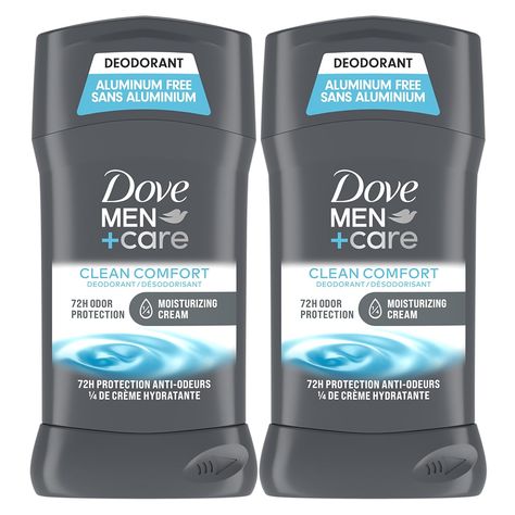 DOVE MEN + CARE Deodorant Stick Moisturizing Deodorant For 72-Hour Protection Clean Comfort Aluminum Free Deodorant For Men, 3 Ounce (Pack of 2) Deodorant For Sensitive Skin, Deodorant For Men, Dove Men Care, Deodorant Stick, Dove Men, Personal Care Products, To Be Kind, Men Care, Care Products