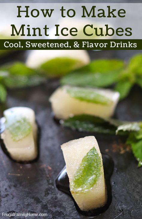 Flavored Ice Cube Recipes, Cucumber Ice Cubes, Mint Ice Cubes, Plastic Cubes, Infused Ice Cubes, Teatime Snacks, Ice Cube Recipe, Flavored Ice Cube, Flavored Ice Cubes