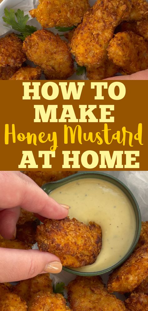 How To Make Honey Mustard From Scratch - Slice of Jess How To Make Honey Mustard, What To Make With Honey, Mustard From Scratch, Make Honey Mustard, Honey Mustard Recipes, Honey Diy, Vinegar And Honey, Gluten Free Cooking, Salad Dressings