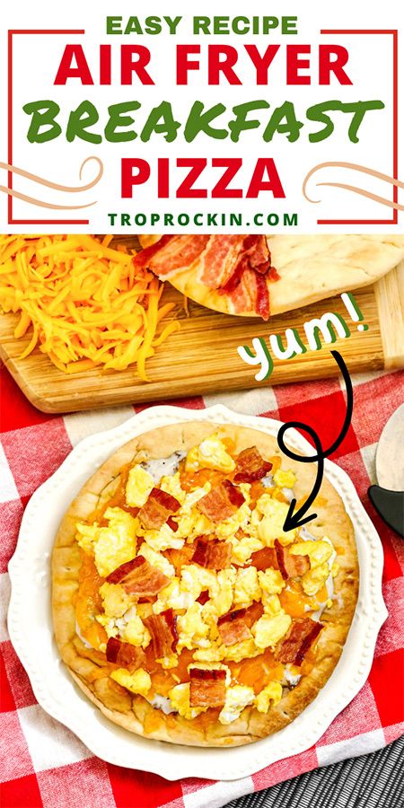 Making an Air Fryer Breakfast is the quick and easy way to get a delicious, hearty meal in the monring - super quick. This Air Fryer Breakfast Pizza is so filling with bacon, eggs, sausage gravy and cheese all on top of a pre-made pizza crust! Air Fryer Breakfast is the way to go on busy mornings and this Air Fryer Breakfast Pizza can be made in 10 minutes! Enjoy your scrumptious air fryer breakfast! Air Fryer Breakfast Pizza, English Muffin Pizza Air Fryer, Sausage Gravy Pizza, Breakfast Pizza Crescent Roll, Muscle Meals, Leftover Breakfast, Air Fryer Breakfast, Egg Sausage, Crescent Roll Pizza