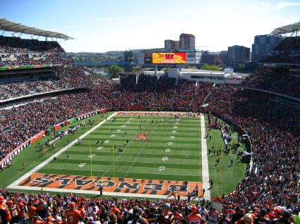 Cincinnati Bengals Stadium Bengals Stadium, Nfl Football Stadium, Paul Brown Stadium, Paul Brown, Nfl Stadiums, Bengals Football, Sports Stadium, Football Stadium, Ohio River