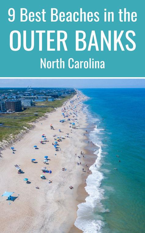 If you love sun, sand, and seclusion, the Outer Banks beaches in North Carolina are hard to beat. Here is a  list of 9 beaches in the Outer Banks to set foot on, plus tips on where to eat and stay near each beach. Outer Banks Beaches, The Outer Banks North Carolina, Things To Do In North Carolina, Beaches In North Carolina, Outer Banks North Carolina Vacation, Prettiest Beach, Visit North Carolina, Carolina Beach Nc, North Carolina Vacation