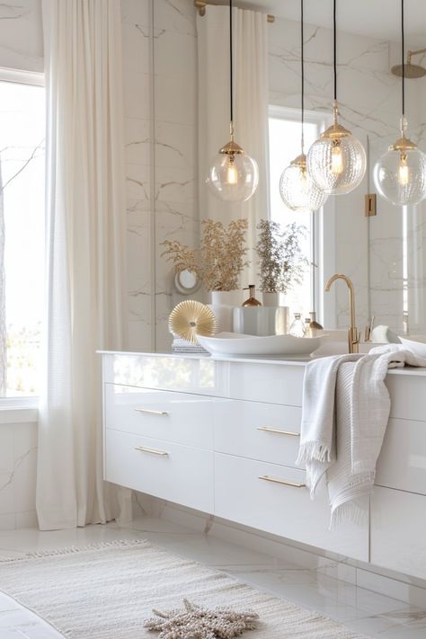 Transform your bathroom with these 15 gorgeous vanity designs! 🛁✨ From sleek modern styles to rustic charm, find the perfect vanity inspiration for an upgraded look. #BathroomVanity #HomeDecor #BathroomDesign Vanity Inspiration, Minimalist Vanity, White Bathroom Cabinets, Bathroom Vanity Designs, Traditional Vanity, Smart Bathroom, Rustic Barn Door, Wooden Vanity, Vanity Design