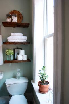 Salvaged Bathroom Shelves eclectic Rustic Bathroom Design, Shelves Design Ideas, Light Fixture Makeover, Above Toilet, Bathroom Shelves Over Toilet, Rustic Bathroom Shelves, Bathroom Shelf Decor, Shelves Design, Rustic Bathroom Designs