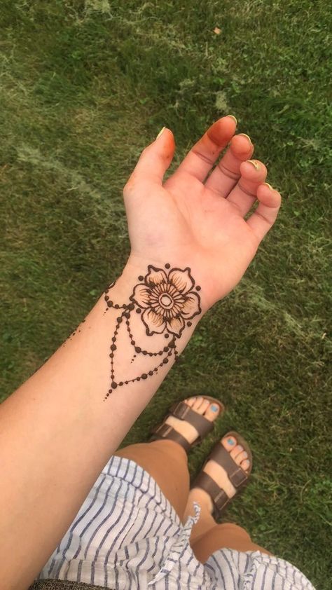 Wrist Mehendi Designs, Back Tattoo Henna, Henna Tattoo Wrist, Wrist Henna Tattoo, Wrist Mehndi Designs, Forearm Henna, Henna Motive, Henna Designs Arm, Hanna Tattoo