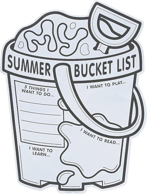 Amazon.com: Fun Express My Summer Bucket List Activity Poster for Kids - Bulk Set of 30 - End of School Year and Camp Supplies : Toys & Games Summertime Activities For Kids, Summer Kick Off Activities For Kids, End Of School Year Crafts For Kids, Fun Elementary Activities, End Of The School Year Activities, Summer Daycare Activities, End Of School Year Crafts, Summer Classes For Kids, Summer Camp Activities For Kids