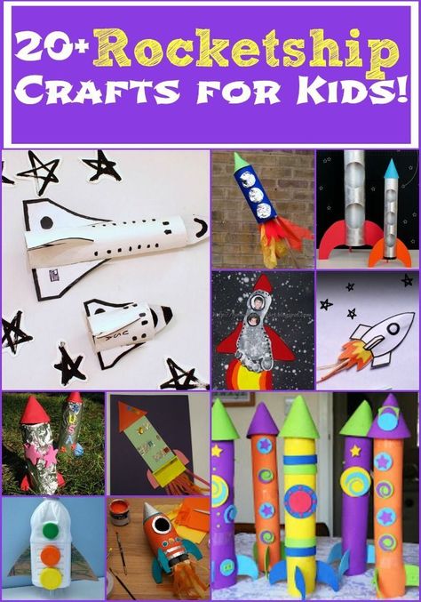 These Rocketship Crafts for Kids are awesome! Ship Crafts For Kids, Rocket Ship Craft, Different Crafts, Rocket Craft, Space Crafts For Kids, Healthy Mouth, Ship Craft, Space Activities, Education Activities