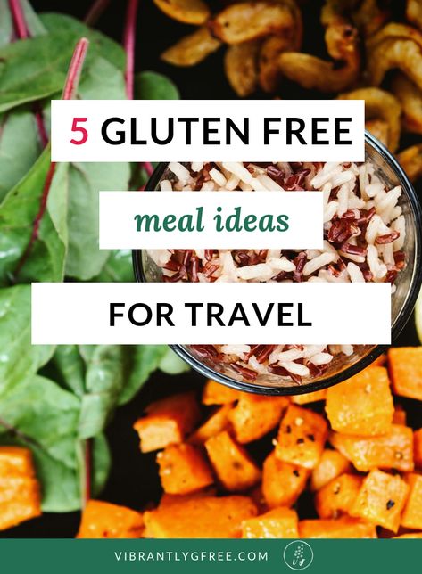 Are you a gluten-free traveler? It's no secret that we sometimes struggle to find food. This post contains suggestions for easy meals and snacks using ingredients found all over the world! It's a perfect read for any gluten-free eater, but especially if you have celiac disease, gluten intolerance, or gluten sensitivity. Click through to read the post and save this pin for later! #glutenfree #celiac #coeliac #glutensensitivity #glutenintolerance Gluten Free Travel Snacks, Gluten Free Travel Food, Celiac Travel, Gluten Free Meal Ideas, Travel Meals, Gf Food, Travel Recipes, Gluten Free Travel, Gluten Free Lunch