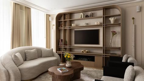 Highstay Unveils 3 New Luxury Apartment-Style Accommodations in Paris Tv Built In, Living Room Wall Units, Tv Unit Interior Design, Living Room Tv Unit Designs, Tv Unit Design, Luxe Interiors, Apartment Style, Paris Apartments, The Olympics