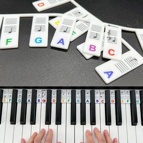 88 Key Piano Keyboard Stickers, Removable Keyboard Note Labels, Beginner Piano Note Learning Guide Piano Keyboard Notes, Piano Accessories, Notes Guide, Learn Piano Notes, Learning Piano, Beginner Piano, Piano Beginner, Piano Notes, Keyboard Stickers