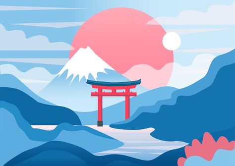 Posca Inspiration, Anime Mural, Sasebo Japan, Summer Japan, Japan Illustration, Japan Landscape, Japon Illustration, Composition Design, Simple Illustration