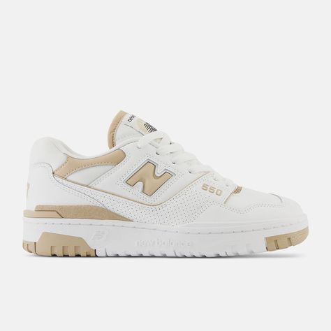 550, BBW550BT New Balance Shoes 550 Beige, Shoes To Ask For Your Birthday, New Balance Shoes Women, New Balance 550 White, Class Outfits, Basketball Courts, Balance 550, Coast To Coast, Swag Shoes