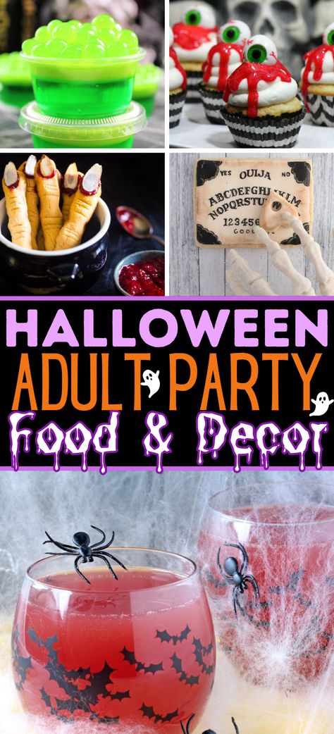 Oh, what fun Halloween can be! Full of spooky and creepy things that are delightfully fun! These Adult Halloween Party Ideas do not disappoint! Just like all my Creative Halloween Ideas, you will find spooktacular ways to throw the best adult Halloween party! Halloween Party Ideas Adults Decor, Michael Myers Party Ideas, Adult Halloween Craft Party, Girls Halloween Party Adult, Halloween Adult Party Ideas, Adult Halloween Party Ideas Decoration, Cheap Halloween Party Ideas, Halloween Theme Ideas, Halloween Party Adults