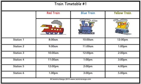 Train Timetable 01 Train Timetable, Japan Travel Destinations, English Teaching Materials, Blue Train, Train Times, English Teaching, Worksheet Template, Teaching Materials, Teaching English